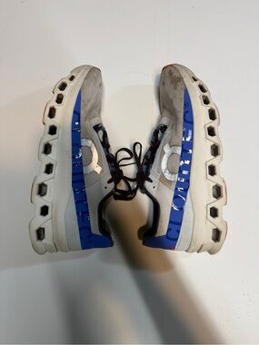 Men’s Athletic On Clouds Sneakers in White and Blue- Shoe size label Unreadable
